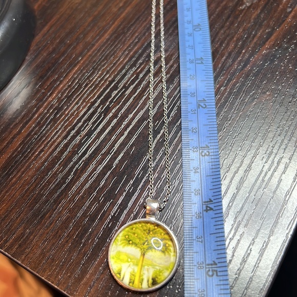 22249 Green Tree of Life Earrings and Necklace - Picture 4 of 4